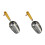 2Pcs Durable Stainless Steel Garden Scoop Tool with Wood Handle Silver 2