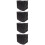 4Pcs Foldable Black Canoe Motor Cover Durable Uv Protective Shield 10