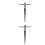 2Pcs Durable Steel 6 Fluted T Handle for Guitar in Silver 5