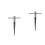 2Pcs Durable Steel 6 Fluted T Handle for Guitar in Silver 4