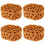 4Pcs Reusable Painting Sponge Tool Comfortable Orange Sponge for Art 7