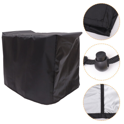 4Pcs Foldable Black Canoe Motor Cover Durable Uv Protective Shield 2