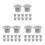 36Pcs Plastic Slide Screw Caps Grey Child-Safe Fixing Covers 7
