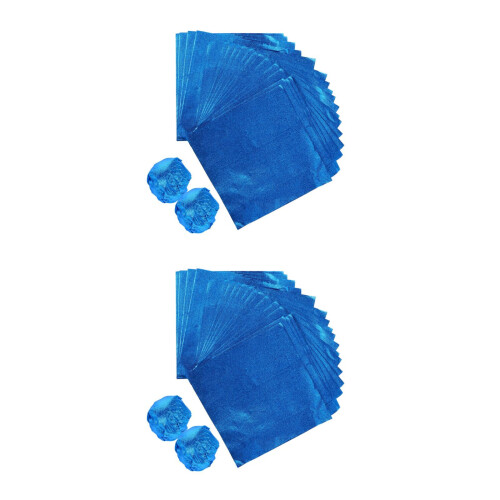 200Pcs Blue Aluminum Foil Candy Wrappers Chocolate Packaging 2