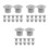 36Pcs Plastic Slide Screw Caps Grey Child-Safe Fixing Covers 8