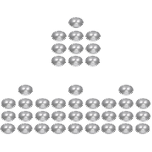 40Pcs Aluminium Semi-Circle Bath Bomb Molds Silver for DIY 1