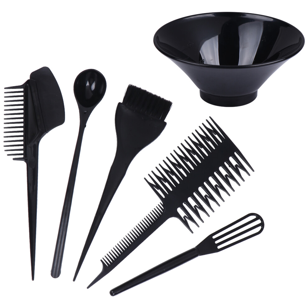 Inoomp Black 3Sets Hair Dye Brush And Bowl Set Hairdressing Tool For Salon