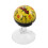 4Pcs Yellow ABS Car Compass with Suction Cup Portable Dashboard Mount 1