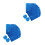 200Pcs Blue Aluminum Foil Candy Wrappers Chocolate Packaging 5