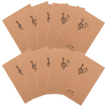 30Pcs Portable DIY Sheet Music Notebook Khaki Paper for Music Writing