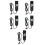 5Pcs Quiet Electric Recliner Chair Remote Control Black ABS Material 6