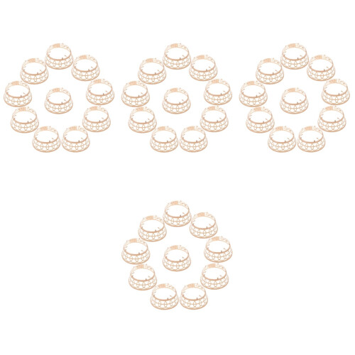 40Pcs Khaki Braided Plastic Rings for DIY Hat Inner Support 2