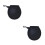 2Pcs Practical Black Golfs Pouch Neoprene Cleaning Holder 6