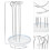 2Sets Stainless Steel and Ceramic Kitchen Skewer Stand Silver Bbq Rack 10