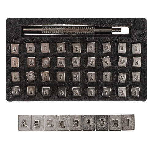 5Sets Durable Steel Letter and Number Punch Set for Projects