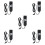 5Pcs Quiet Electric Recliner Chair Remote Control Black ABS Material 9