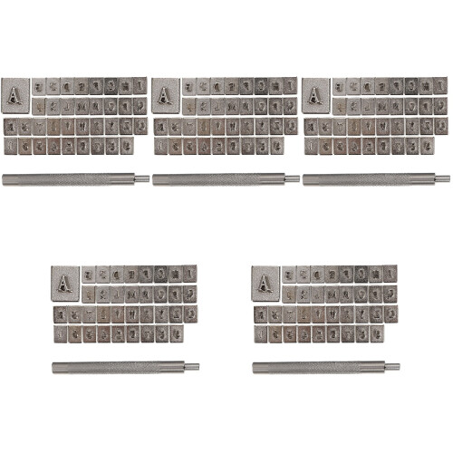 5Sets Durable Steel Letter and Number Punch Set for Projects 2