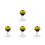4Pcs Yellow ABS Car Compass with Suction Cup Portable Dashboard Mount 10