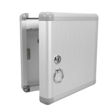 2Pcs Sturdy Silver Aluminum Key Storage Cabinet with Locking Mechanism