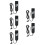 5Pcs Quiet Electric Recliner Chair Remote Control Black ABS Material 5