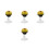 4Pcs Yellow ABS Car Compass with Suction Cup Portable Dashboard Mount 9