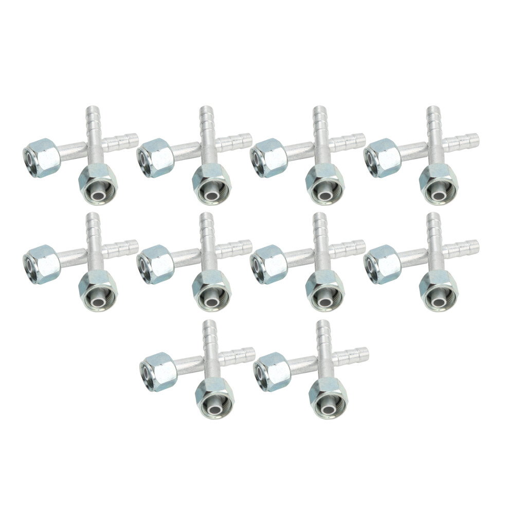 20Pcs Aluminum Air Conditioning Hose Barb Fittings, 3/8In, 180 Right Angle 9301380954428