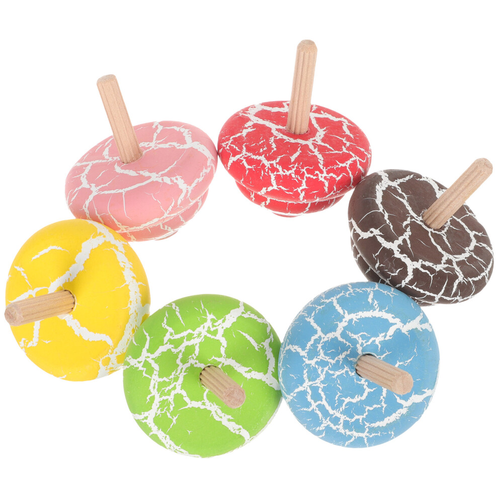 Photos - Other Toys 30Pcs Kids Wooden Gyro Toy Assorted Color Rotating Tops for Children
