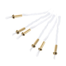 12Pcs Cotton Burner Wicks and Alloy Holders for Oil Lamp Replacement
