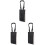 3Pcs Portable Dog Lift Harness Black Polyester for Elderly 4