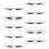 250Pcs Blue Eyebrow Positioning Ruler PVC Stencil for Perfect Makeup 1