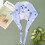 Button Printed Cotton Work Caps for Protection Blue White Floral 8