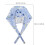 Button Printed Cotton Work Caps for Protection Blue White Floral 2