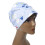 Button Printed Cotton Work Caps for Protection Blue White Floral 4