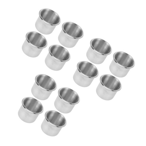 12Pcs Universal Stainless Steel Sofa Cup Holder Insert for Daily Use 2
