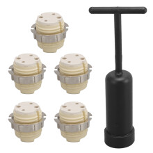G9 Ceramic Lamp Holder Socket with Zinc Alloy Ring, 25mm Head