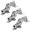 Soft Closing Cabinet Hinges with Hydraulic Buffer Dampers, Concealed Hinges Adjustable Mounting Hardware for Frameless Doors, Sturdy Design for 8