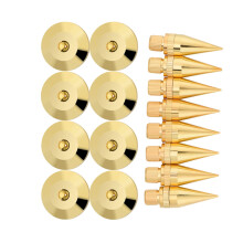 Copper Speaker Isolation Spike Pads 8 Pairs 6x36mm Adjustable Feet for Vibration Noise Reduction
