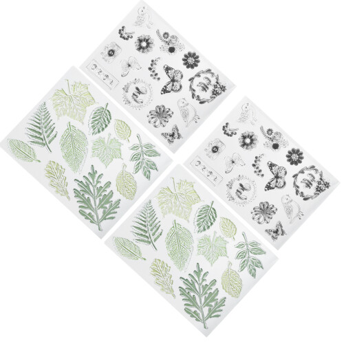 Σφραγίδες Scrapbooking DIY με θέμα τα λουλούδια, Διαφανείς σφραγίδες από οικολογικό 1