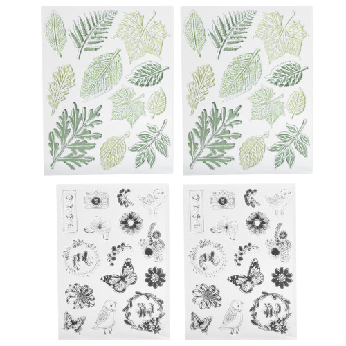 Σφραγίδες Scrapbooking DIY με θέμα τα λουλούδια, Διαφανείς σφραγίδες από οικολογικό 2