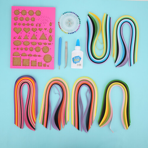 Κιτ χαρτιού quilling 3D Art Crafts με πολύχρωμες λωρίδες υψηλής ποιότητας για παιδιά και 2
