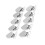 Θήκη παιχνιδιών Μεταλλικά κλιπ για τιράντες σε σχήμα καρδιάς Κλιπ πιπίλας για DIY 5