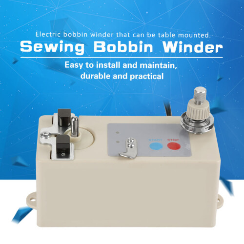 Automatic Bobbin Winder For Sewing Machine High Speed Electric Bobbin Winding With Spool Thread Stand Light Indicators Start Stop Button Adjustable 2
