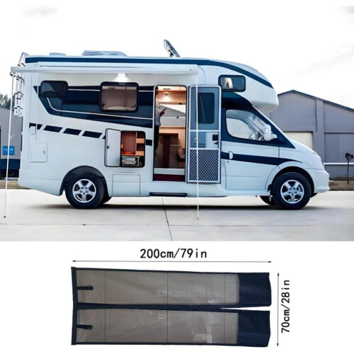 Sunshade Roller Blinds with Full Coverage and Insect Mesh for Camper Vans (70x200cm) 2