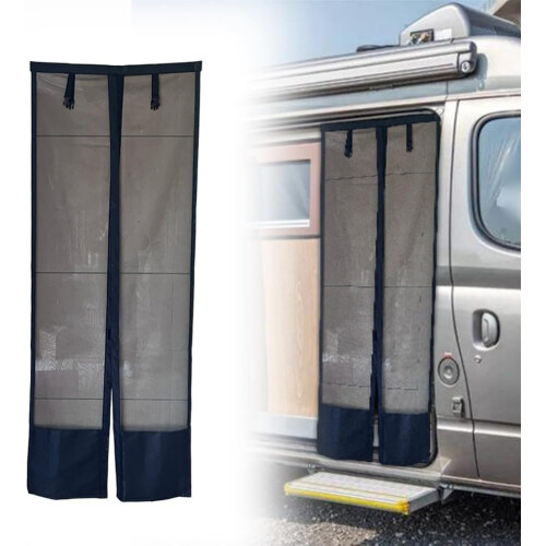 Sunshade Roller Blinds with Full Coverage and Insect Mesh for Camper Vans (70x200cm) 1