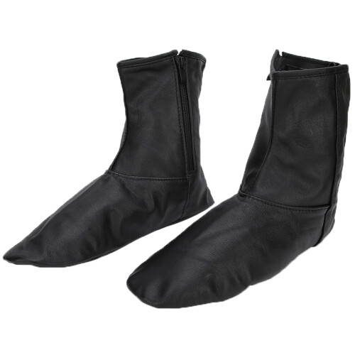 Αδιάβροχες κάλτσες από δέρμα PU, επένδυση fleece, φερμουάρ, θερμικές κάλτσες 1