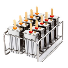 Stainless Steel Ice Lolly Mold Rack with Stick Holders for Homemade Ice Cream Pops