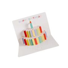 10PCS Pop Up Birthday Cards Handmade Rainbow Design for All Ages Party Celebration