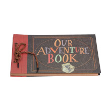 Scrapbook-Album mit verstellbaren Seiten, hochwertiges Vintage-Album aus säurefreiem Material mit geprägten Wörtern, geeignet für Hochzeitstage