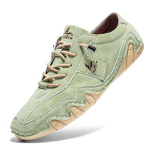 Waterproof Leather Barefoot Hiking Shoes with Orthopaedic Arch Support, Non Slip Sole, Men Women 7 UK Light Green