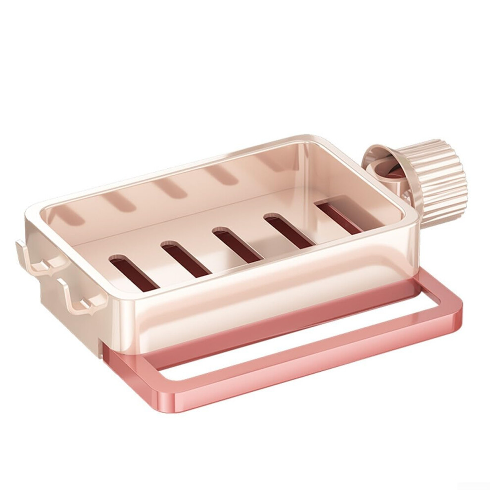 Kitchen Sink Organizer Rack With Drip Tray, Abs Sponge Holder For Faucet, Space Saving Bathroom Storage (Pink) 9099447253903